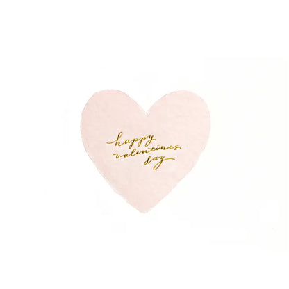 Happy Valentine's Day - Handmade Paper Heart Card