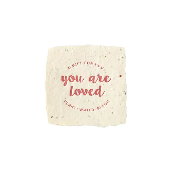 You Are Loved - Petite Wildflower Letterpress Card